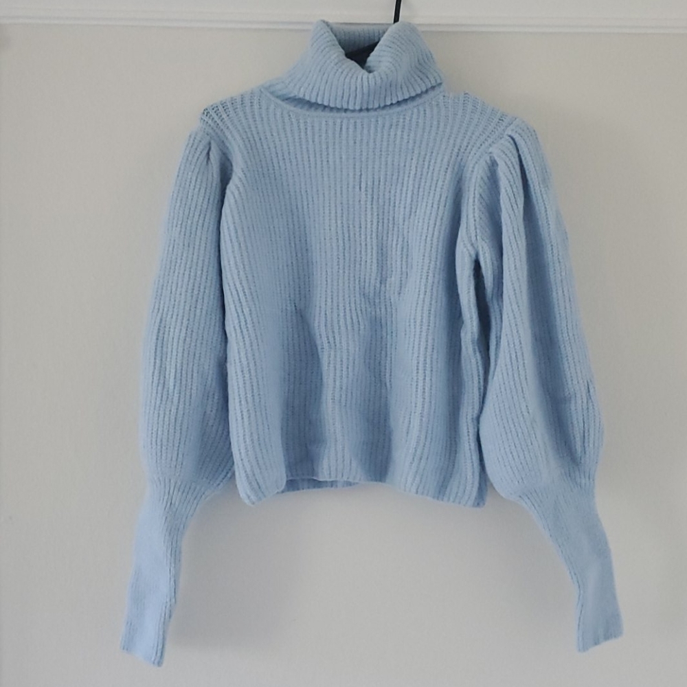 NEW Nasty Gal Baby Blue Turtleneck Sweater